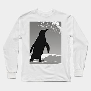 Penguins Shadow Silhouette Anime Style Collection No. 70 Long Sleeve T-Shirt